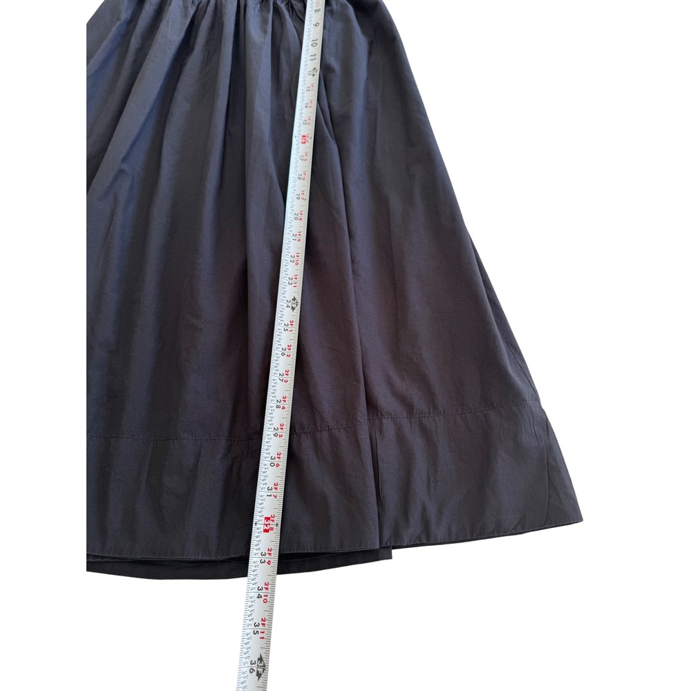 Free People Cooler In Capri Black Midi Skirt XS Drop Waist Cotton Poplin - Picture 7 of 8